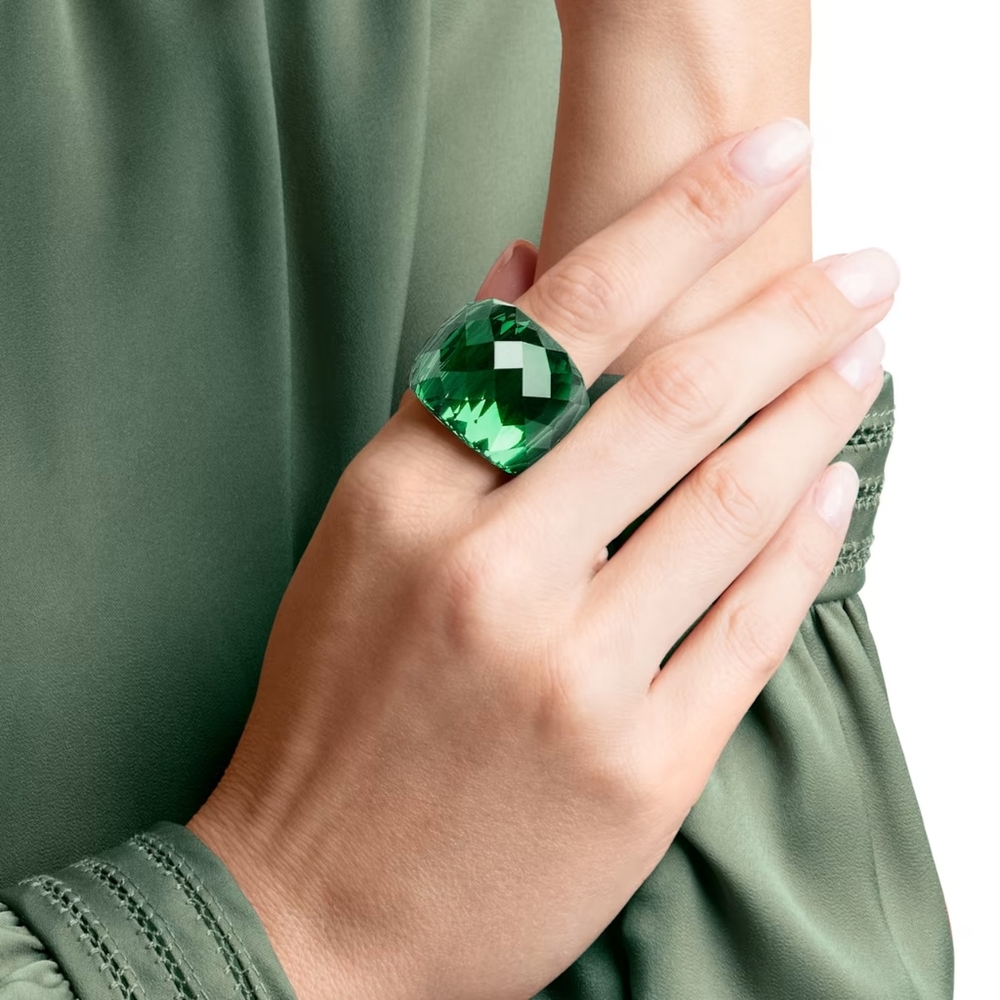 Swarovski Emerald Green Statement Ring
